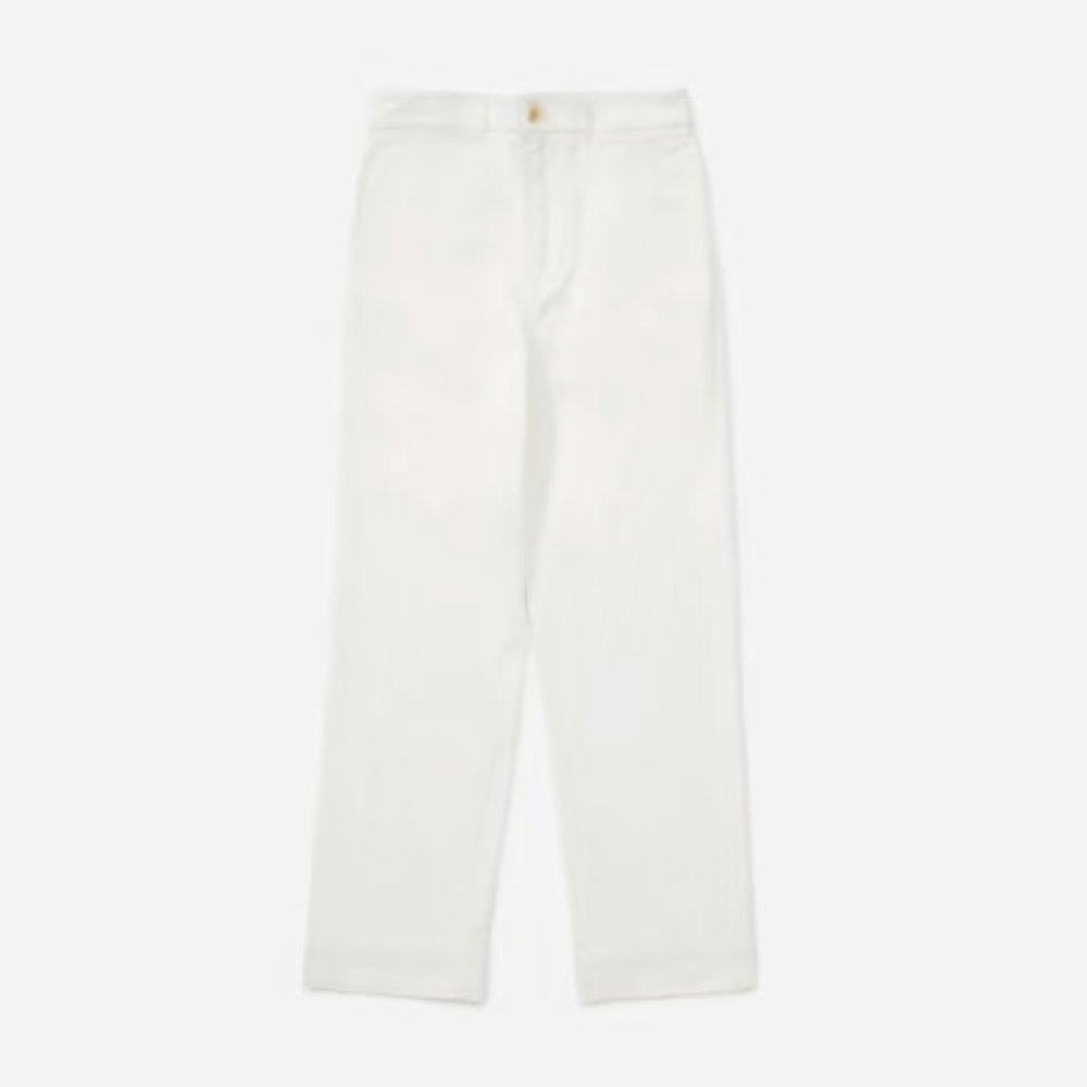 Never Worn Everlane Lightweight Straight Leg Crop in White